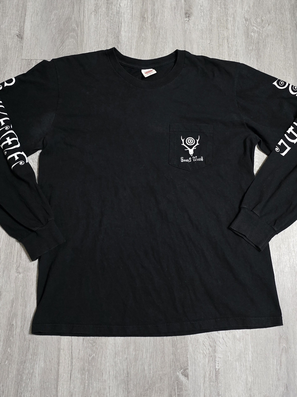 South2 West8 x Supreme Long Sleeve Black Shirt Tee Skater S/S21 Size Large